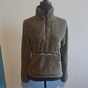 No Boundaries Olive Teddy Jacket